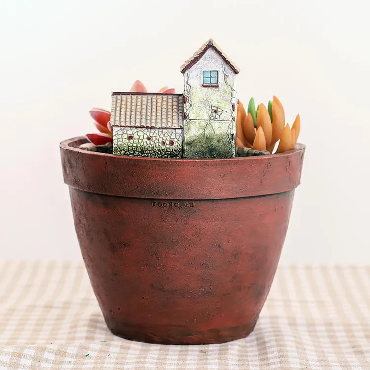 Creative resin sky garden Flower Pots For Flowers Succulents Bonsai Planter  Plant Pot De Fleur office decoration for desk
