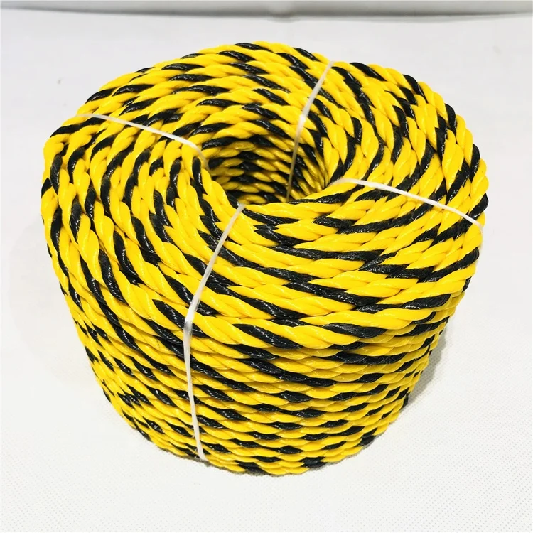 3 Strands Twisted PP Rope Strong Polypropylene PP Danline Monofilament Rope