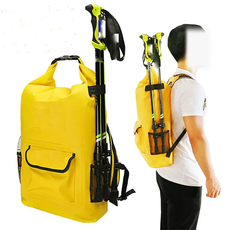 Custom Logo Duffel Dry Bag Backpack Black