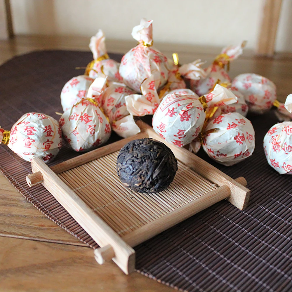 
Mini Puer Tea Balls Chinese Famous Dark Tea Ripe Puer Tea 