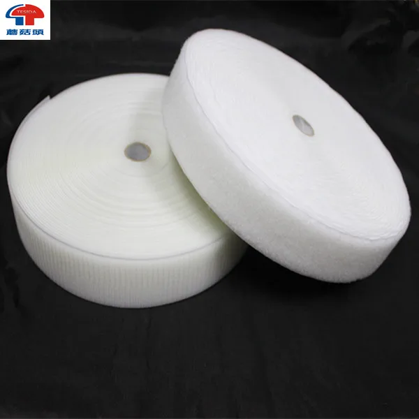 Factory wholesale Black/ White Nylon Sew On Hook And Loop Touch Tape 50mm