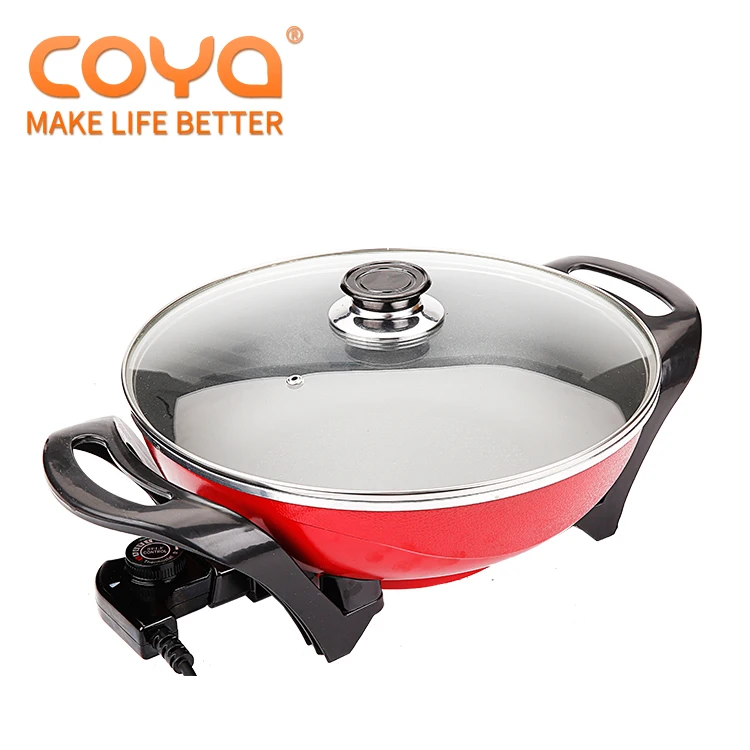 
8cm Depth Electrical Steel Wok Skillets Multifunction Electric Skillet 