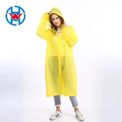 Fashion yellow eva Raincoats For Adults Reusable Raincoat custom Logo Waterproof Raincoat