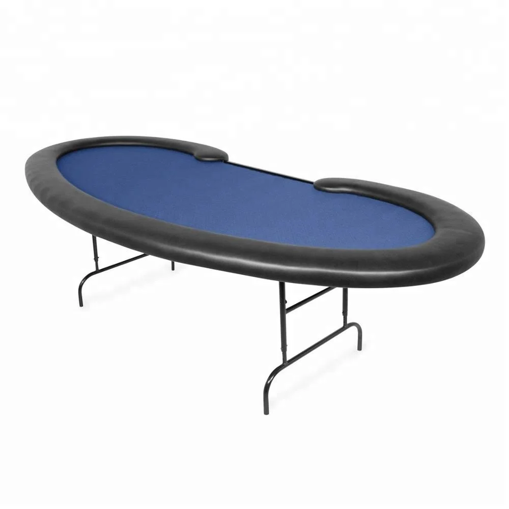Folding Poker Table for 10 Players, 100 X 48-Inch Oval