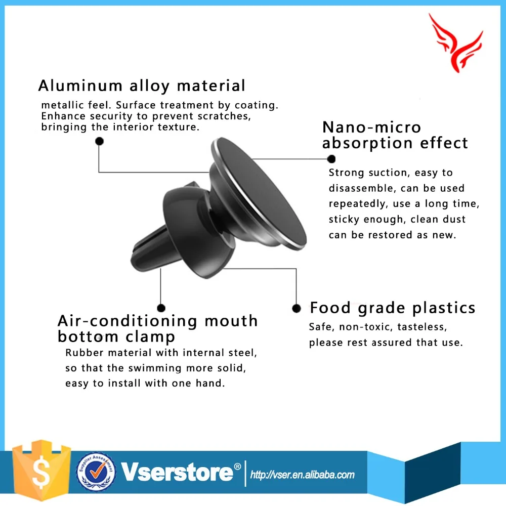 New design non magnetic nano micro suction support car air vent car mobile phone holder