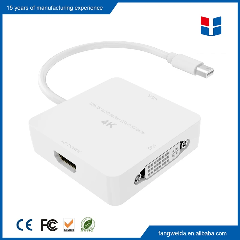HDCP1.4 displayport Мини VGA HDMI DVI Адаптер с 4 К 30/60 ГЦ для HD DVI