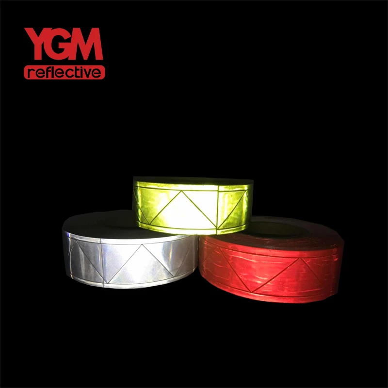 High Visibility Rainbow Color PVC Reflective Fabric For Clothing