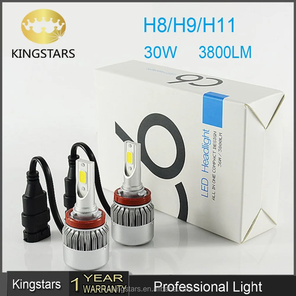 Горячие продать H8 фар автомобиля удара H11 фар авто C6 36 Вт светодиодные фары 3800LM фар DRL