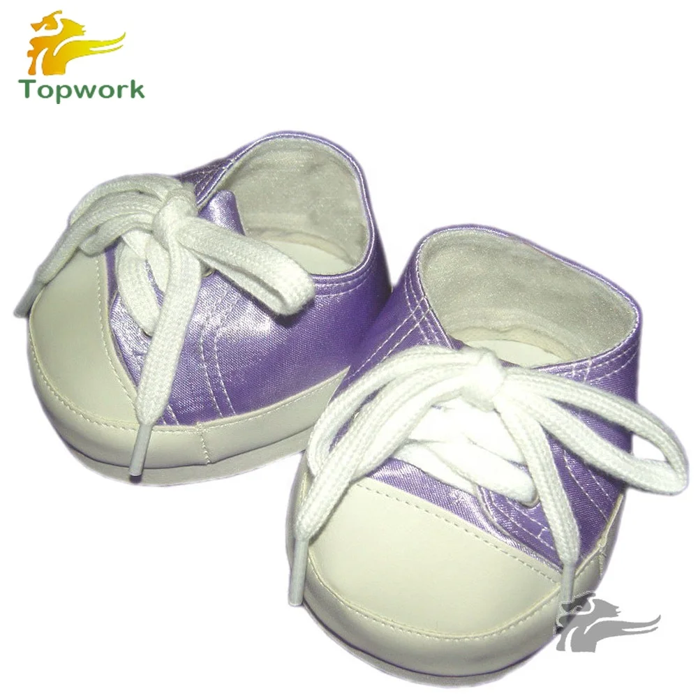 Purple cute teddy bear doll shoes bear sneaker in toy shoes