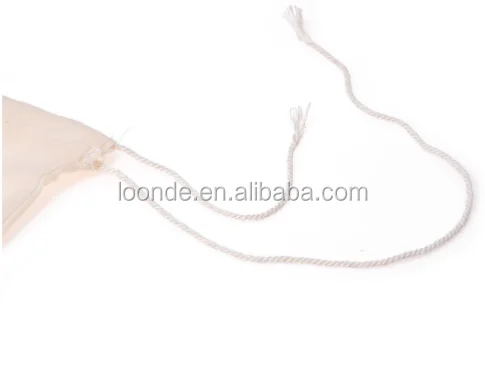 Белая хлопковая сетчатая фильтрующая сумка для кухонного супа