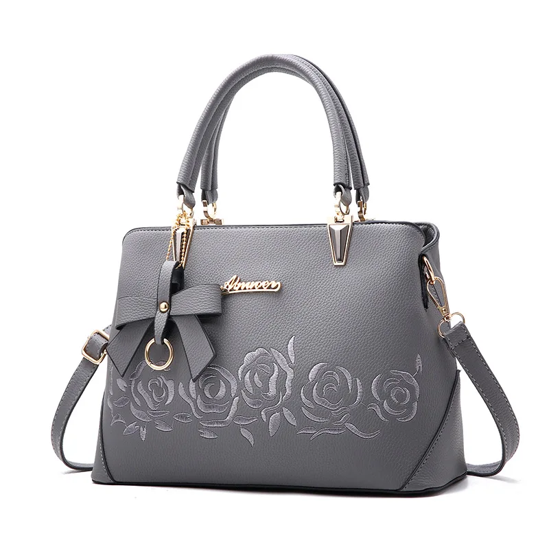 leather bag manufacturers embroidery handbag for women