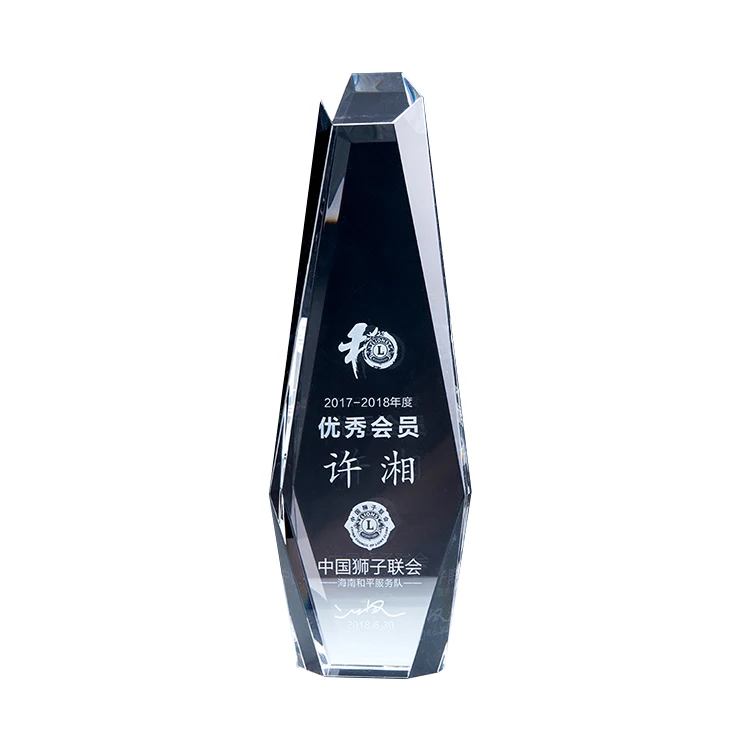 Featured raw k9 crystal trophy and Hold glass prize for graduation gifts