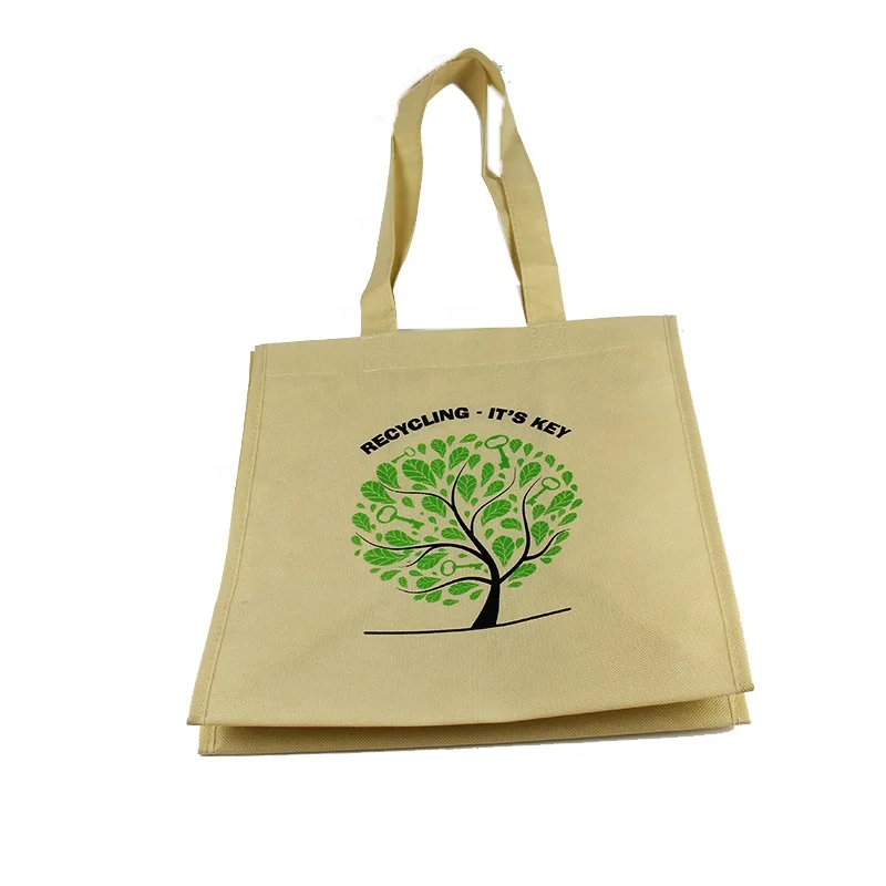 Factory promotional custom logo cloth grocery tote non woven bag