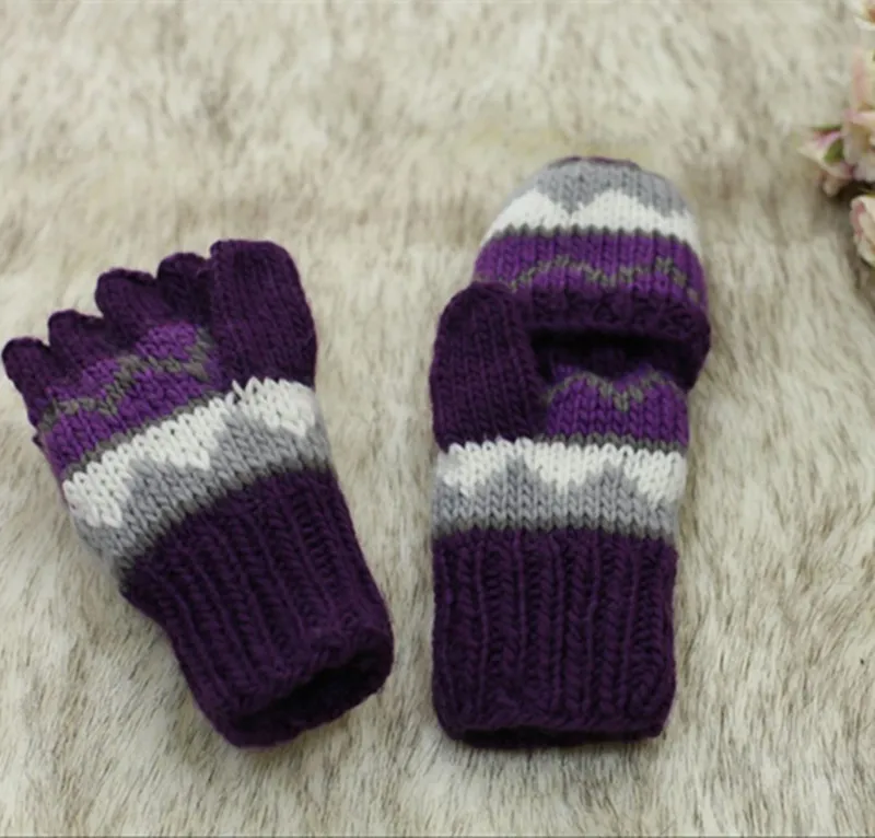 High quality Warm knitted Ladies Mittens