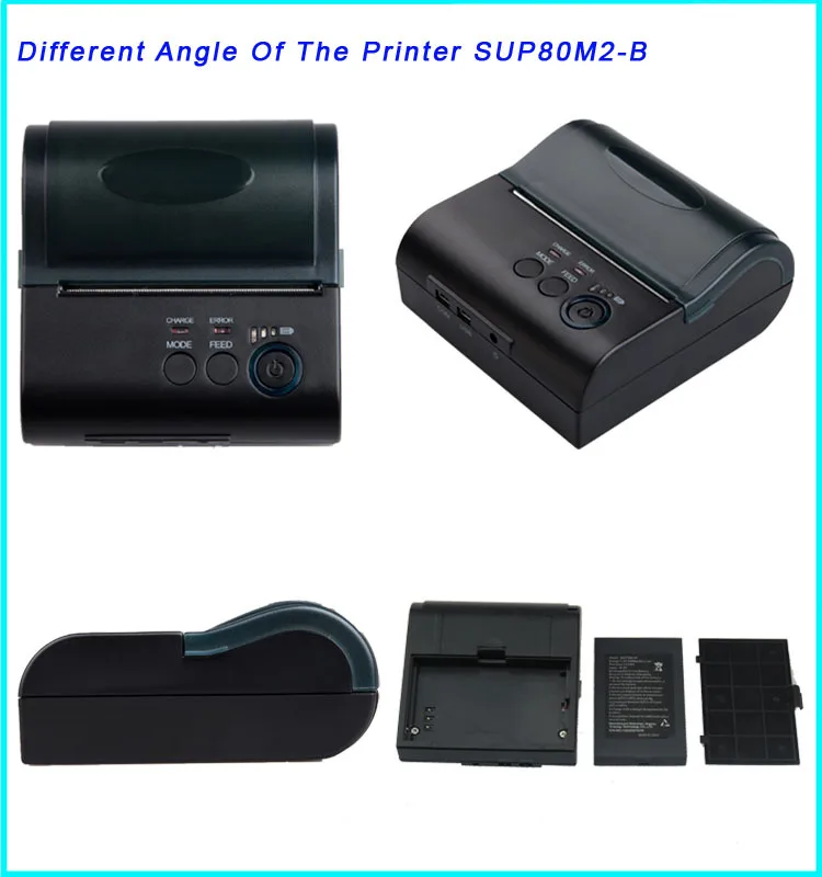 
80mm Portable Thermal Printer printing from laptop/tablet/PC/Celphones SUP80M2 