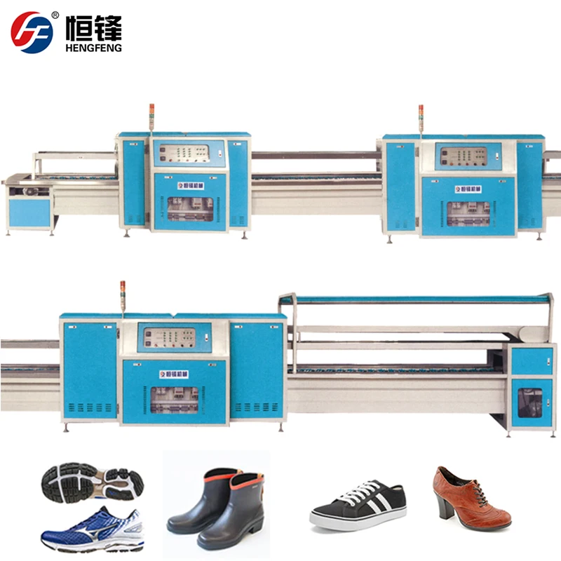 rubber slippers making machine shoemaker factory whole shoe assembly line cheap pu shoe production line