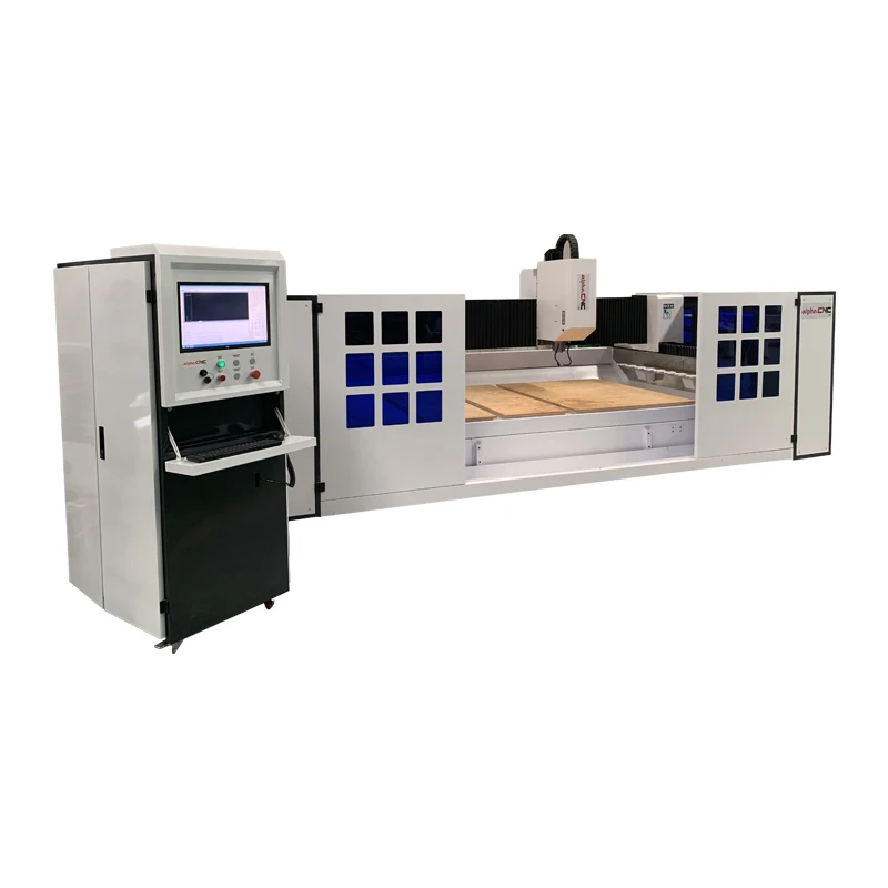 Heavy Duty Fully Enclosed No Dust Marble Granite Laminate Countertop Cutting Polishing CNC Machine Stone ATC CNC Machine