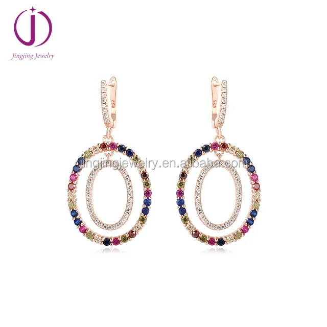 2021 earring wholesale hoop korean handmade earrings in rose gold plated