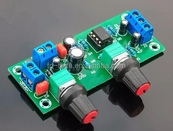 Taidacent subwoofer NE5532 front panel front panel low pass filter board non-amplifier single power NE5532 pre-finished board