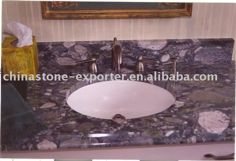 Purple kitchen granite countertops