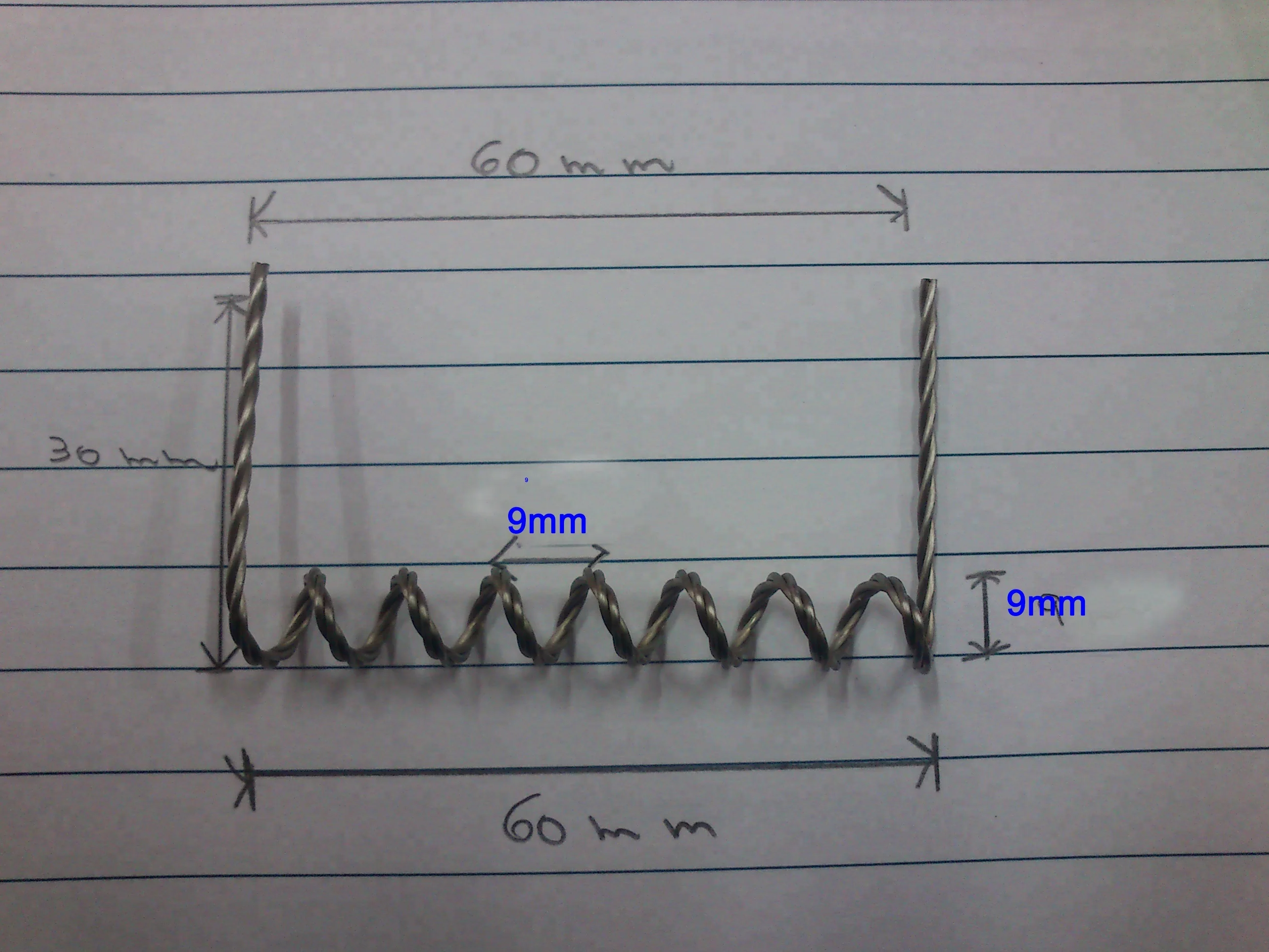 heating resistant wolfram filament