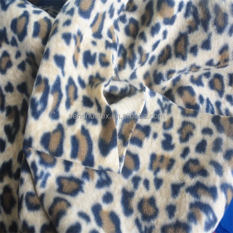 leopard print micro stretch spandex plush crushed microfiber polyester velvet upholstery fabric for dog blanket fabric