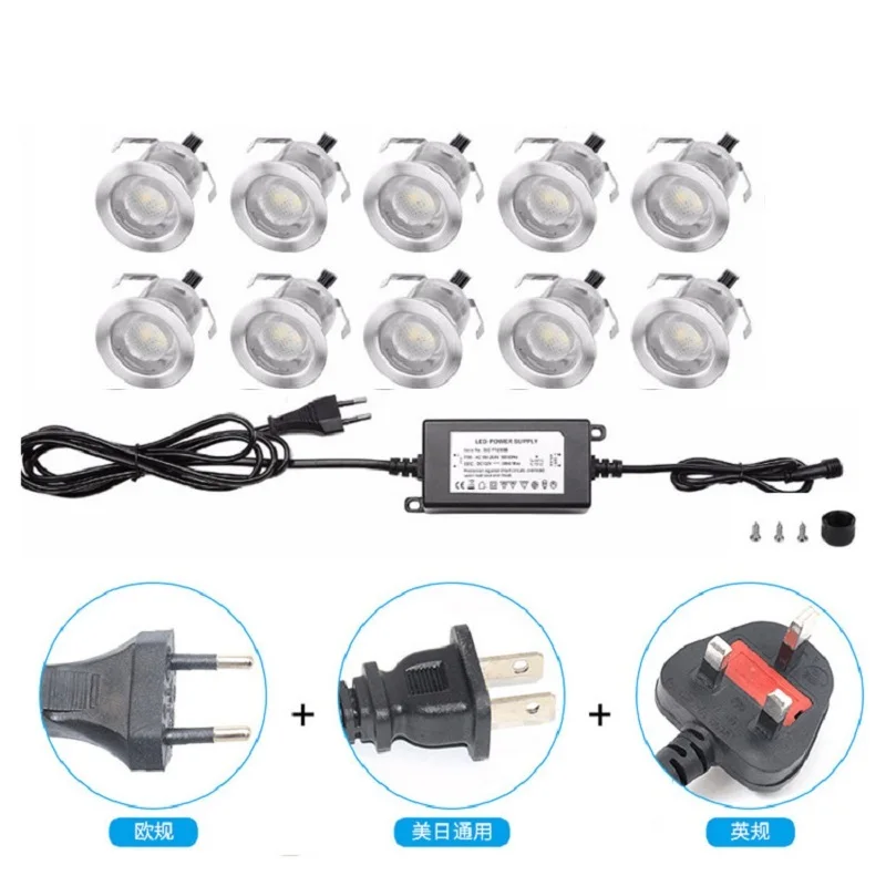 Waterproof DC 12V 24V Mini Outdoor Underground LED Buried Lighting Floor Lamp Deck Lights LED Ground Light