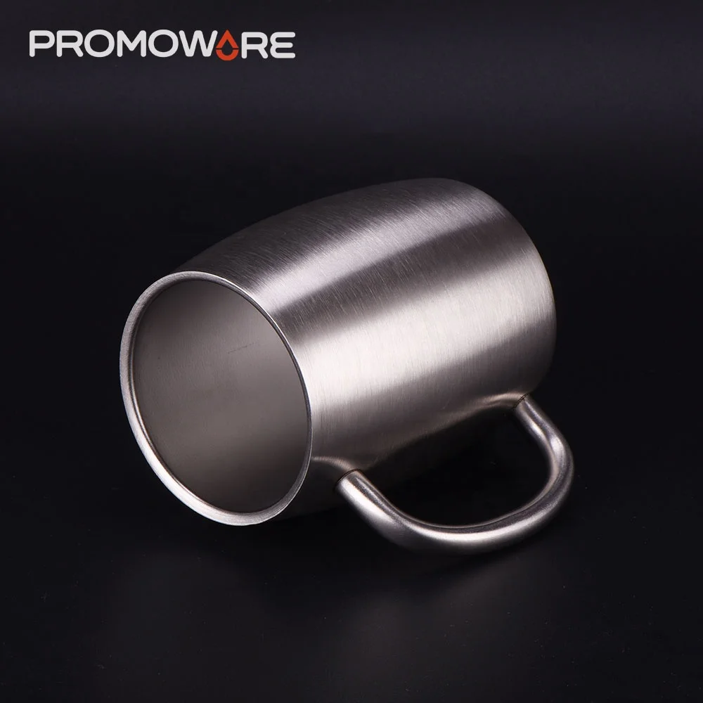 BO Cheap Custom Print Insulated Beer Mug Wholesale Double Wall Stainless Steel Barrel Coffee Beer Mug with Lid and Handle