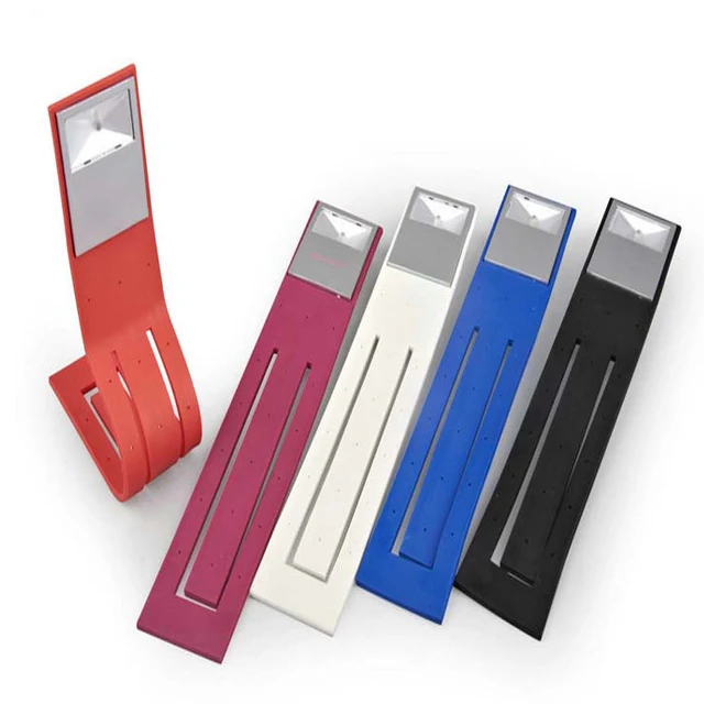 2pcs CR2032 Battery Power Foldable LED Book Light With Book Mark Function For Promotion LED Reading Light