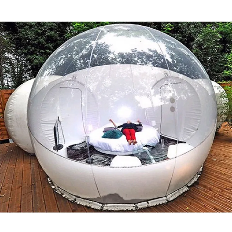 Outdoor inflatable transparent bubble tent transparent wedding tent for outdoor activities