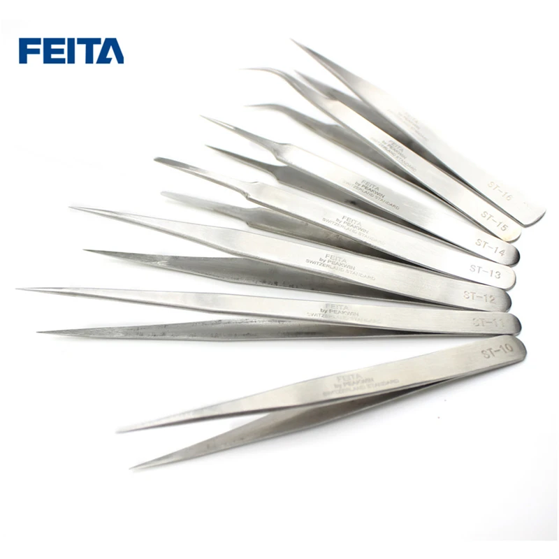 Professional Tweezers ST Series for Electronic Components Repair/ Eyebrow Eyelash Extension