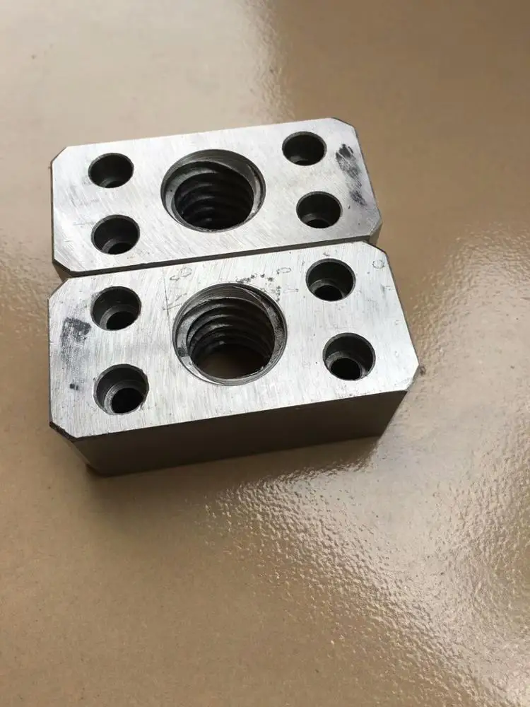 MMS factory produce high precision trapezoidal screw with round and flange nut for CNC machine and engraving machine