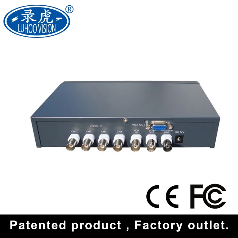 
4CH Realtime Color Quad Processor VGA Video Multiplexer 