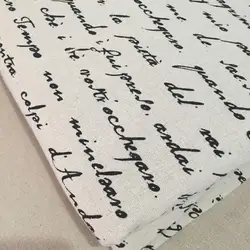 hot sale letters printed linen fabric wholesale