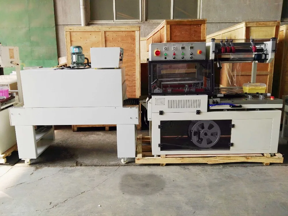 
DC-5540 L-shaped High quality Heat tunnel shrink wrapping packaging machine 