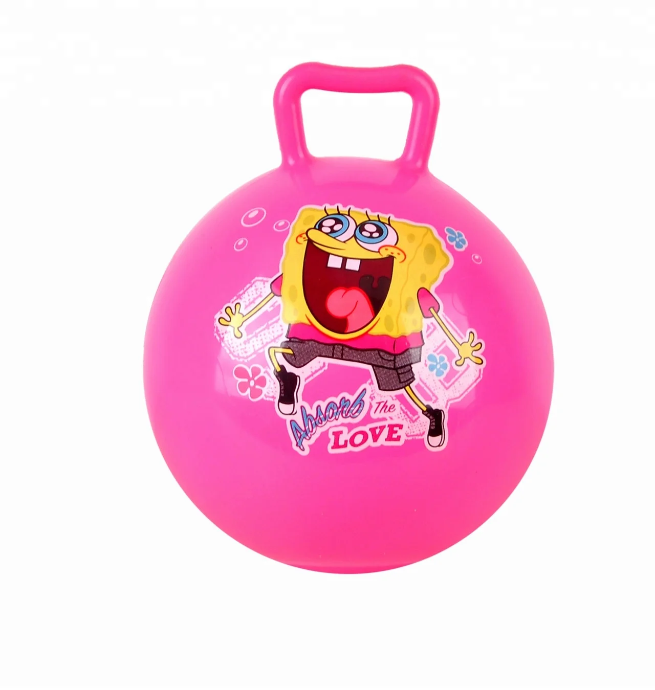 wholesale PVC Eco-Friendly hopper ball for kids handle jumping ball
