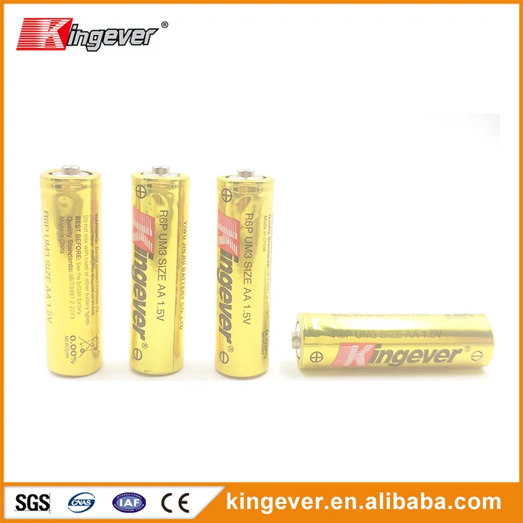 Kingever r6p aa 1.5v battery with Aluminum foil