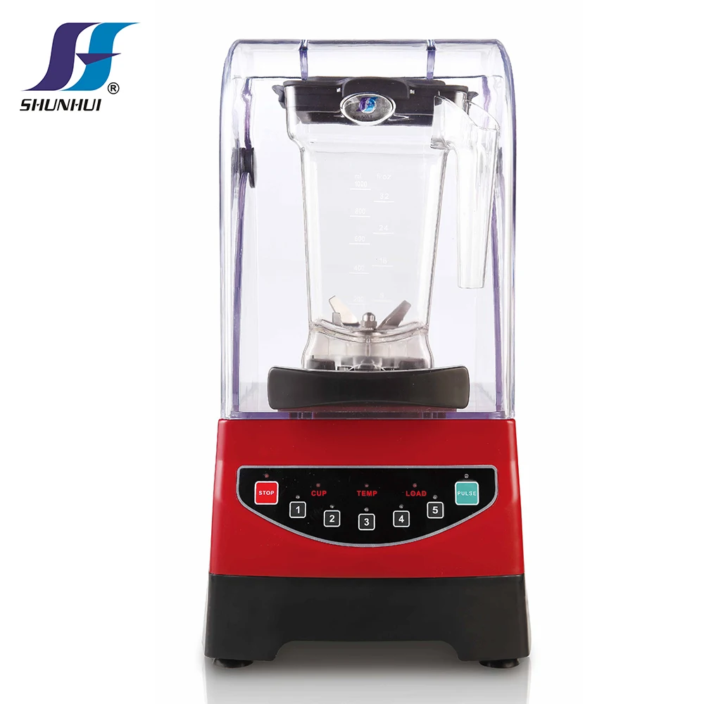 Professional use 1000W high speed 20000RPM ice crusher with soundproof cover PC jar 1.5L capacity commercial blender
