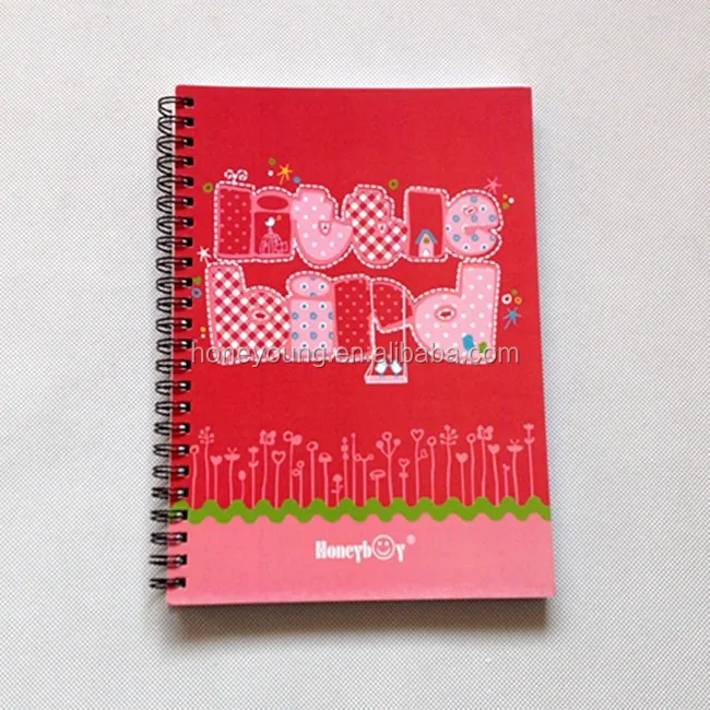 cute noble school students high quality colorful pretty hardcover spiral notebooks