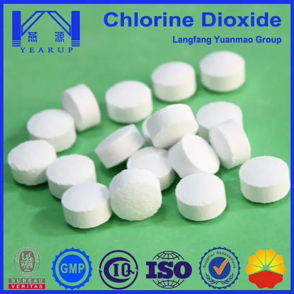 chlorine dioxide tablet for recirculating aquaculture system