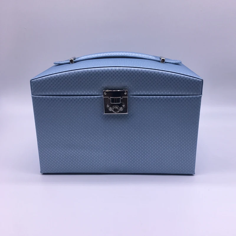 Custom Luxury Jewelry Boxes Recyclable PU Leather Jewelry Box Organizer with Small Travel Case