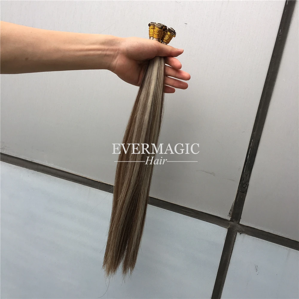 
100% cuticle aligned virgin human hair online products men-made hair weave Hand tied Hair bundles 