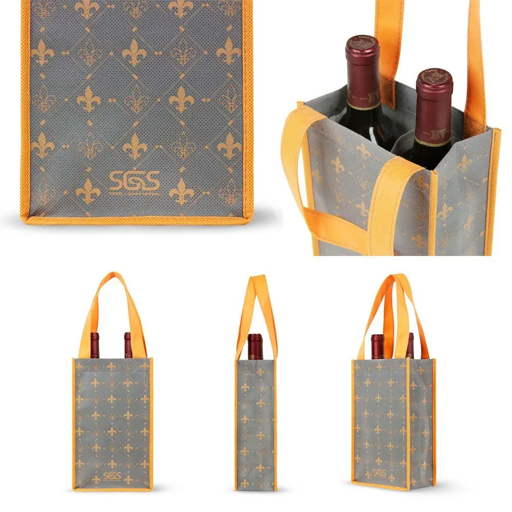 custom 6 bottle wine bag,non woven wine bags for wine