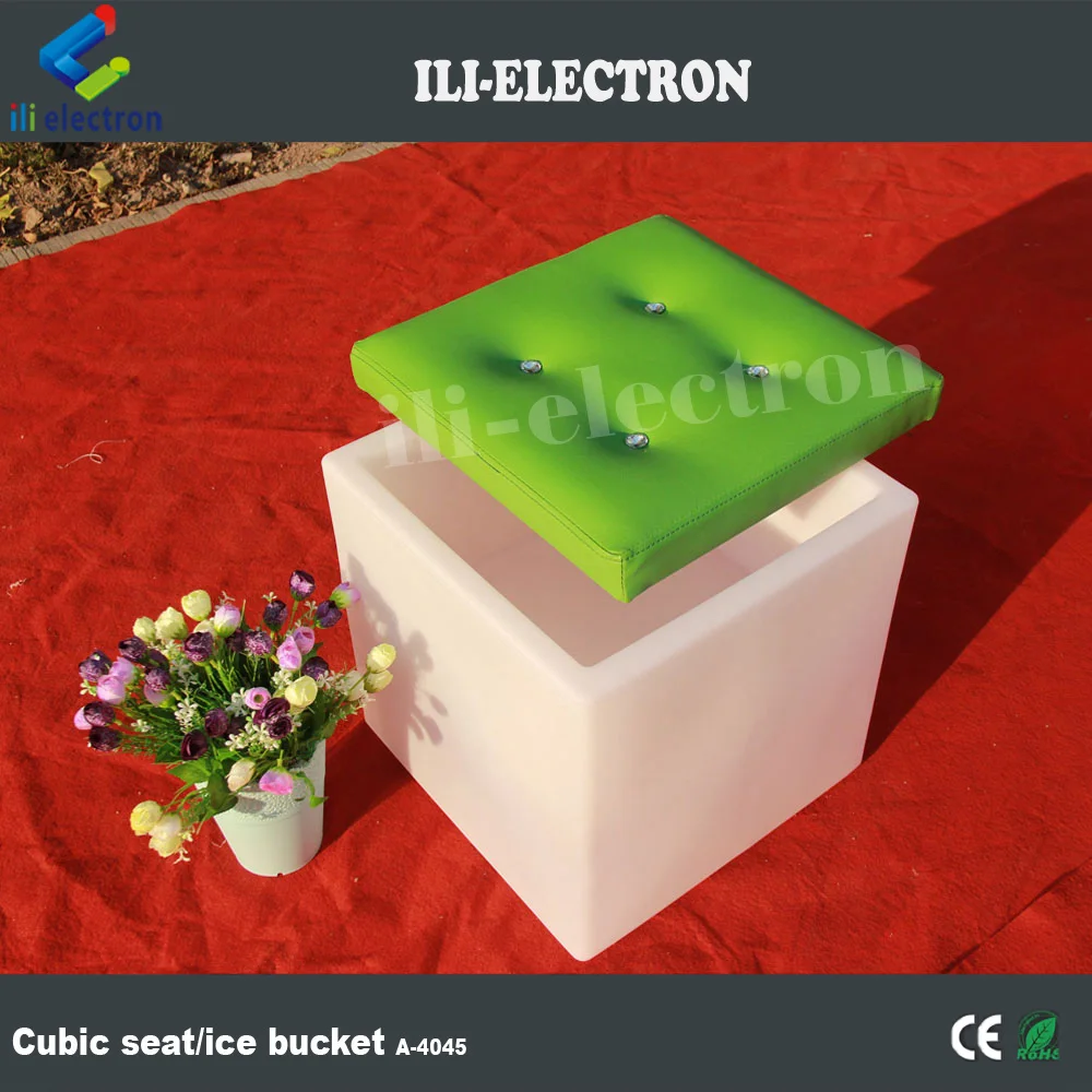 LED Cushion Cube LED cube Stools with Cushion