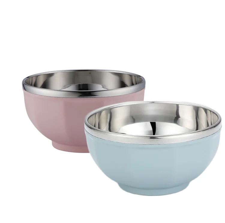 
Двухслойная 304 утолщенная нержавеющая сталь небьющаяся сервировочная миска для лапши 