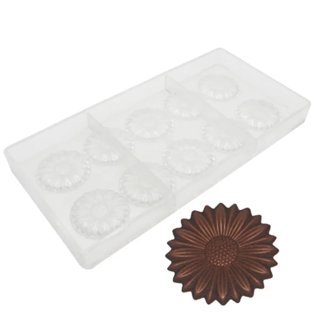 
New Custom Sunflower Plastic resuble 3D Chocolate Mold 