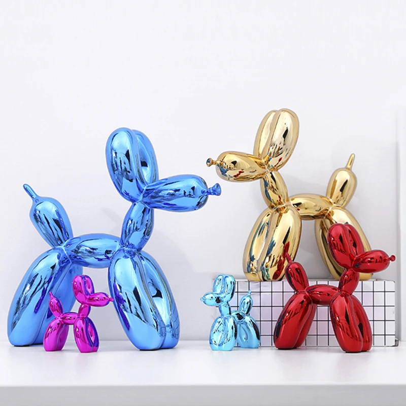 
Online Sale Dropship Decoration Home Decor Luxury Gold Red Silver Balloon Dog Statue 