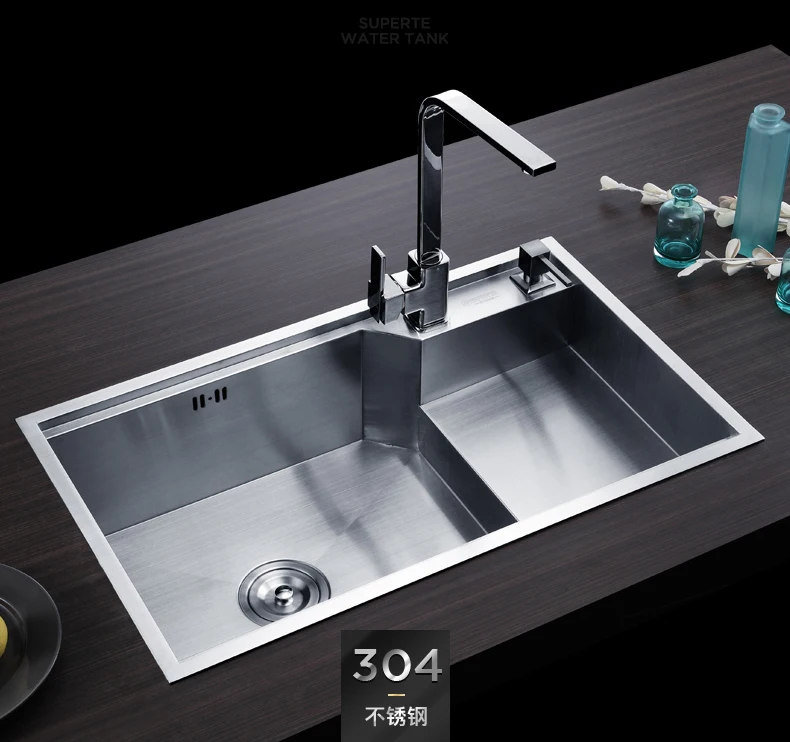 Раковина из нержавеющей стали с одной чашей кухонная раковина индивидуального размера дешевая