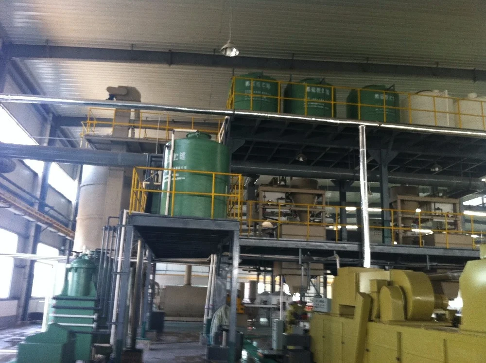 
Fully automatic sulfuric acid mixing plant with acid densities freely select-able in 0.001g/cm3 steps 