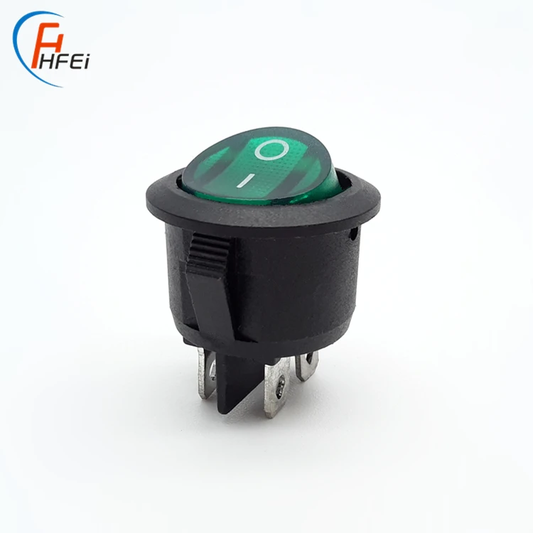 4 pin 12v round rocker switches on-off with light 4 pin round rocker switch